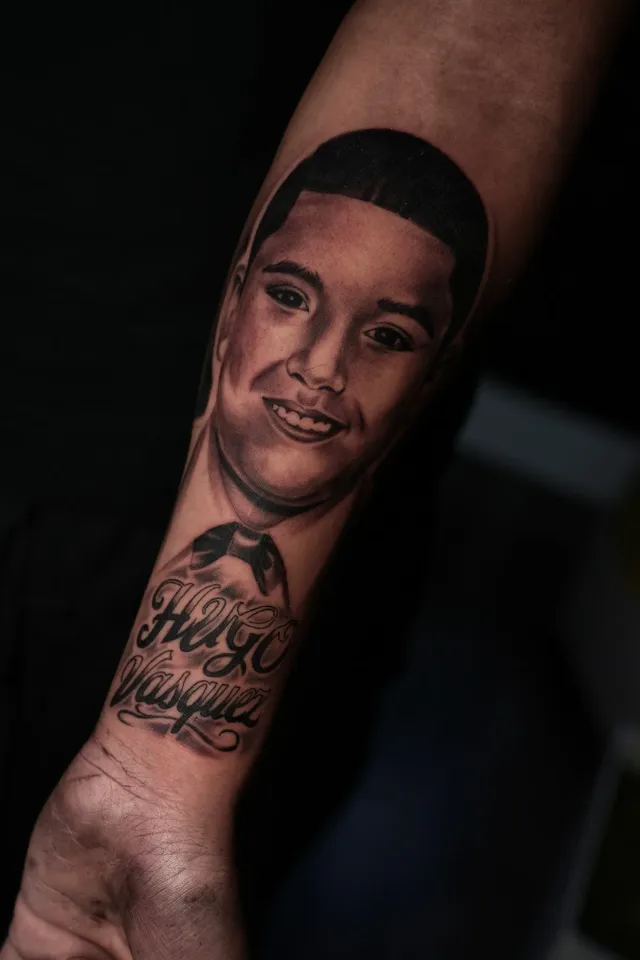 Memorial portrait tattoo