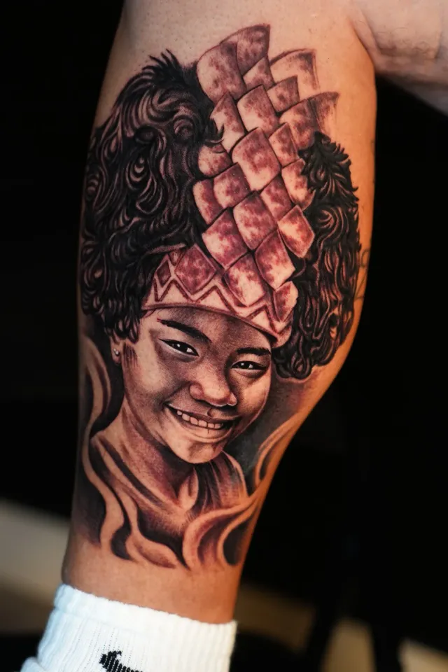Girl portrait tattoo