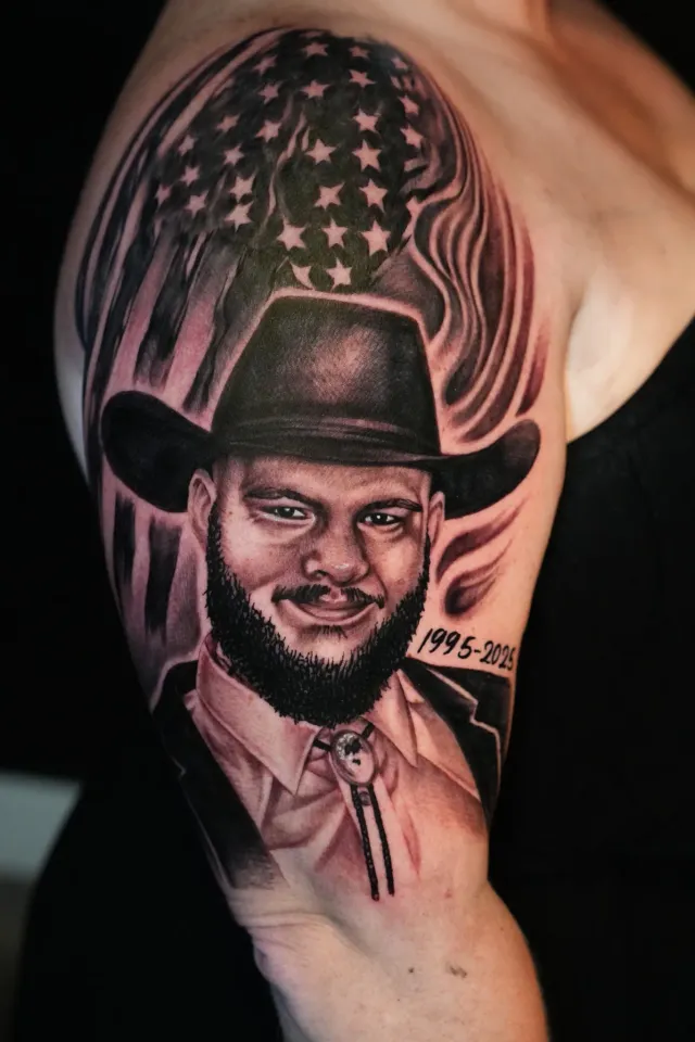 Football player memorial tattoo
